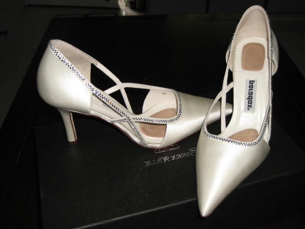 silver wedge wedding shoes