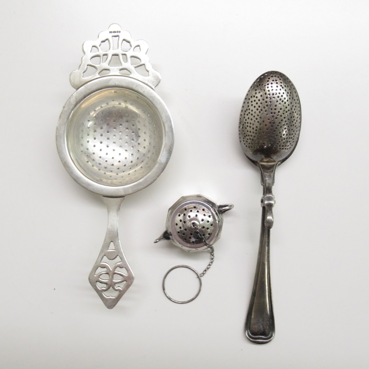 Sterling Silver Tea Strainer Lot of 3