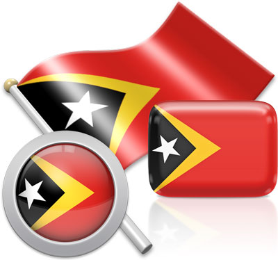 Timorese flag icons pictures collection