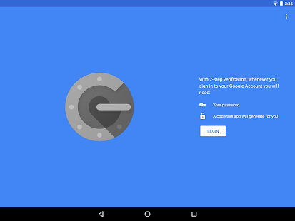 Google Authenticator Screenshot