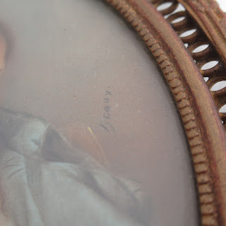 Miniature Signed Portrait, Napoleon Seated