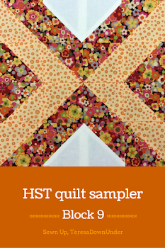 Block 9: 16 HST quilt sampler tutorial