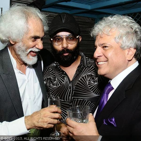 Sunil Sethi, JP Singh and Suhel Seth during the opening party of Wills Lifestyle India Fashion Week (WIFW) Spring/Summer 2014, held at Olive, Mehrauli, New Delhi, on October 09, 2013.