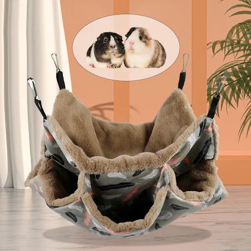 Hamster Hammock Cotton Nest Three-layer Hanging Bed Nest Warm House Tunnel for Chinchillas Ferrets Small Pet Cage Access