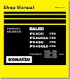 eBook Shop Manual KOMATSU Hydraulic Excavator PC400-7E0, PC400LC-7E0, PC450-7E0, PC450LC-7E0