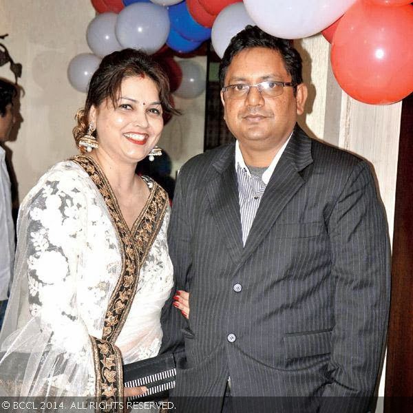 Kanchan and Shailendra Nath during their daughters JIya and Sakshi's birthday party, held in Patna. 