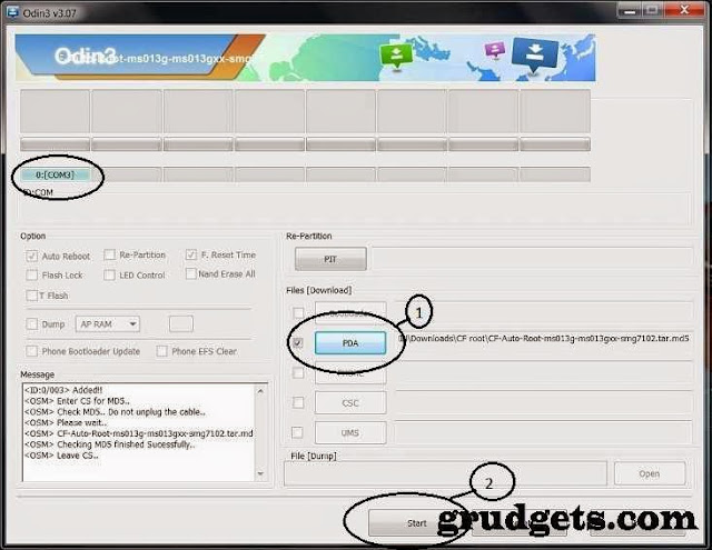 Root Samsung galaxy grand 2 with ODIN