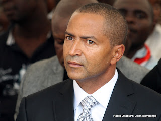 Moise Katumbi, Président du TP Mazambe le 03/04/2013 au stade de martyrs à Kinshasa. Radio Okapi/Ph. John Bompengo