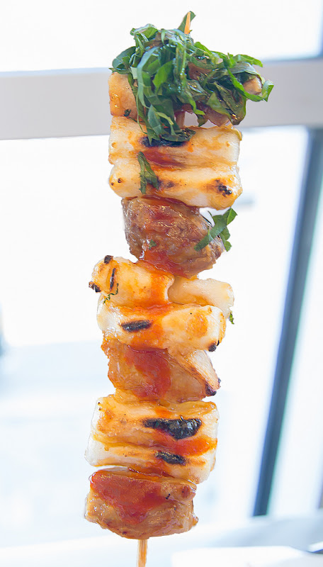 photo of a Mochi Toppoki Underbelly skewer