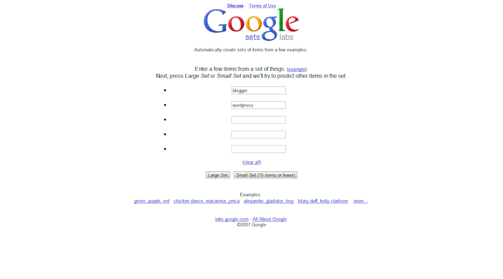 Google Sets