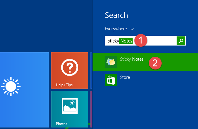 스티커 메모, Windows 7, Windows 8.1