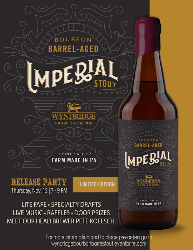 Wyndridge Farm Bourbon Barrel Imperial Stout Coming 11/15