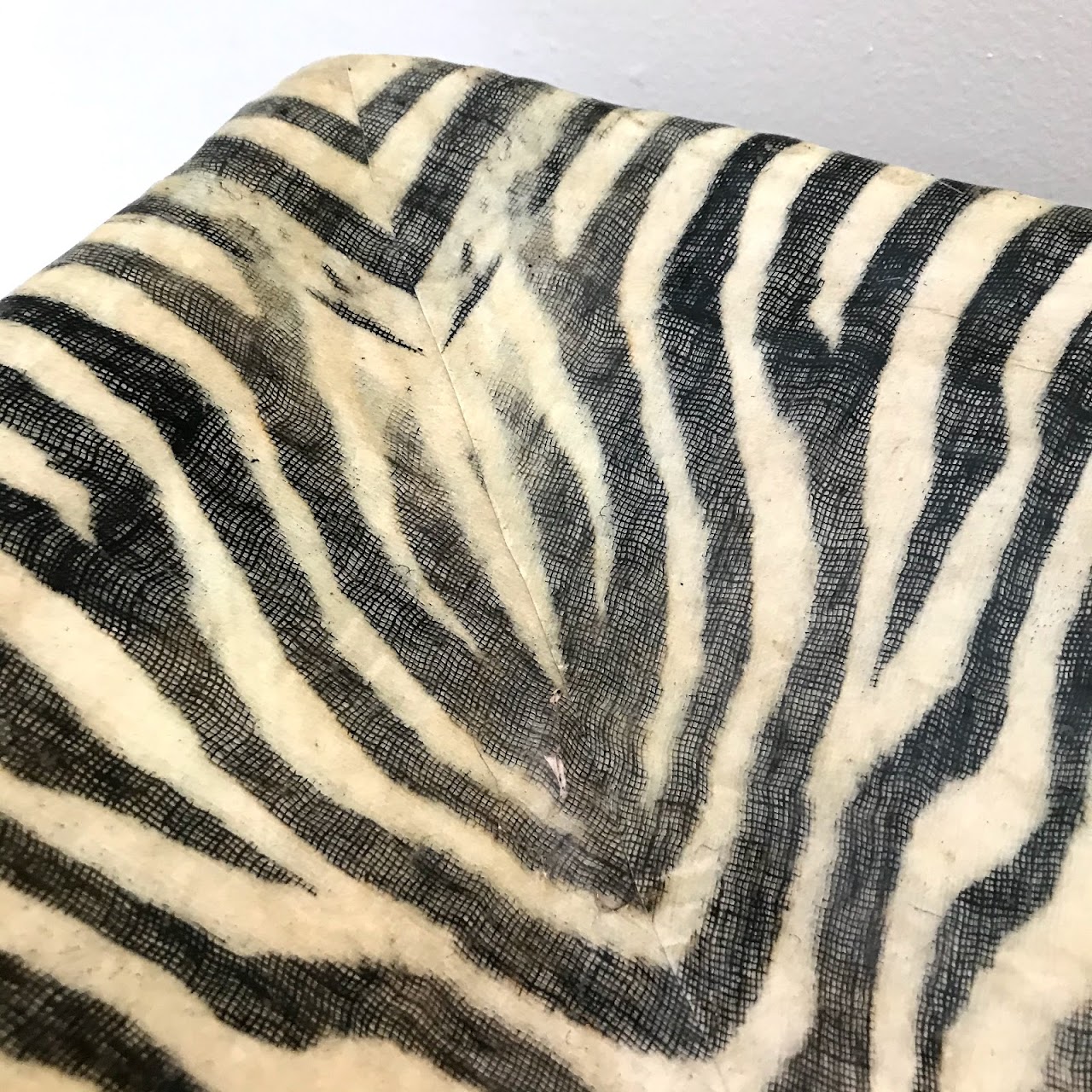 Papier-Mâché Zebra Pedestal Bowl