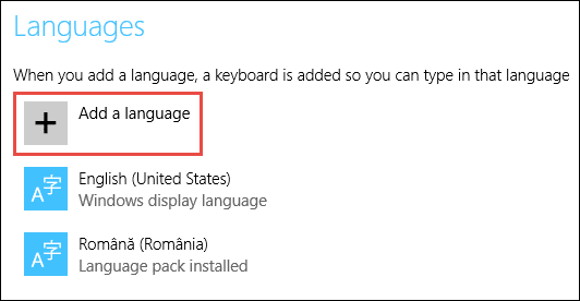 Windows 8, Windows 8.1, Lingua di input da tastiera, aggiungi, rimuovi