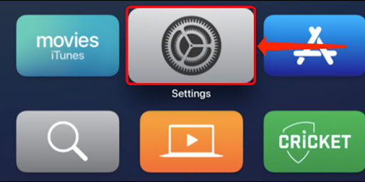 Mở Settings trên Apple TV