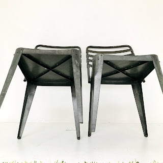 Industrial Style Side Chair Pair