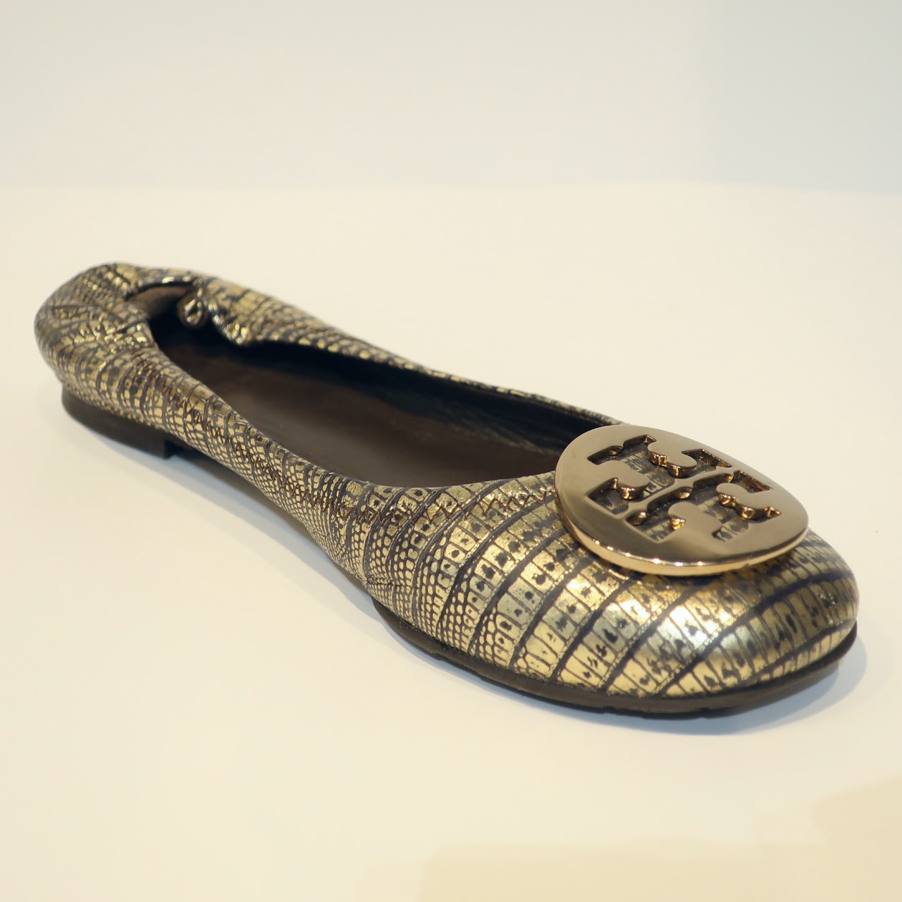 Tory Burch Metallic Ballet Flats