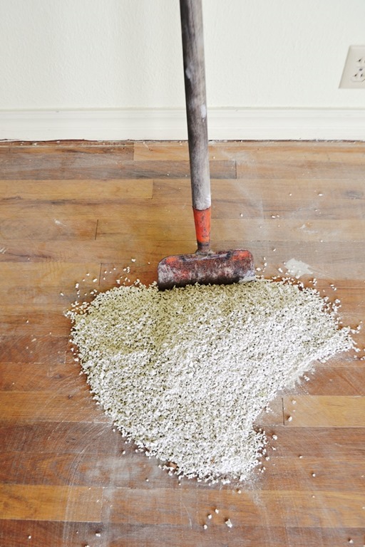 popcorn ceiling debree and scraper