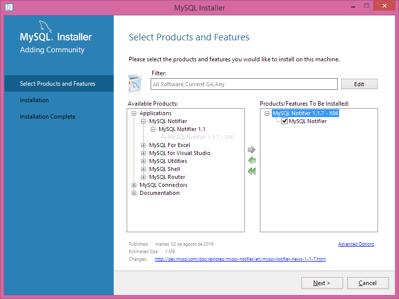 MySQL Notifier