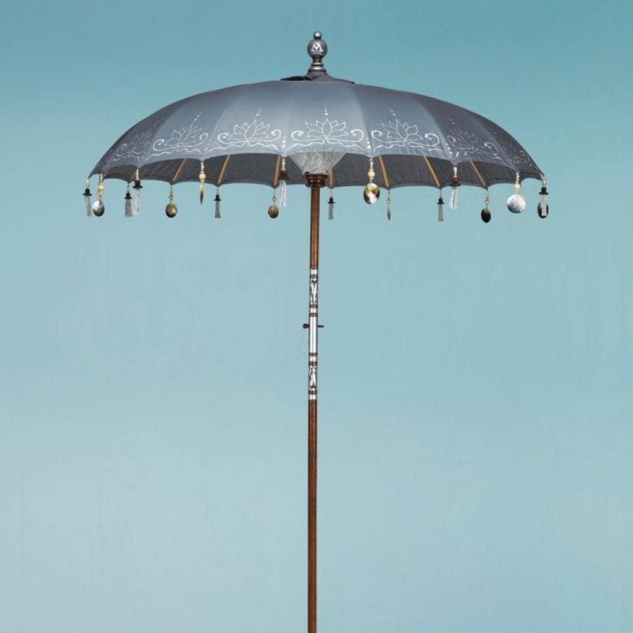 Silver gray garden umbrella