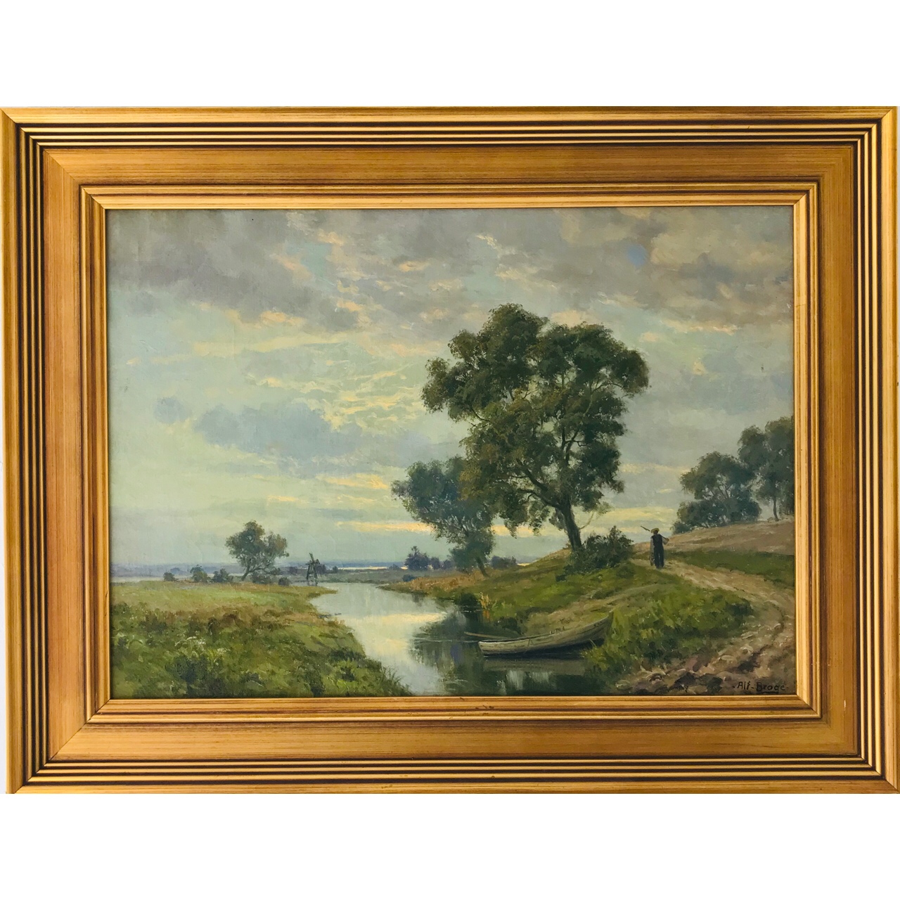 Karl Harald Alfred Broge Signed Oil Painting