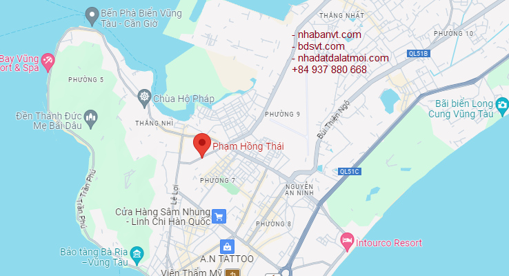 Vũng Tàu - Cho thuê nhà  đường Phạm Hồng Thái