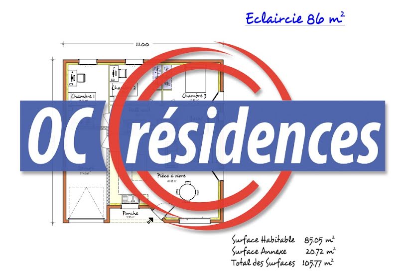  Vente Terrain + Maison - Terrain : 267m² - Maison : 86m² à Lieuran-lès-Béziers (34290) 