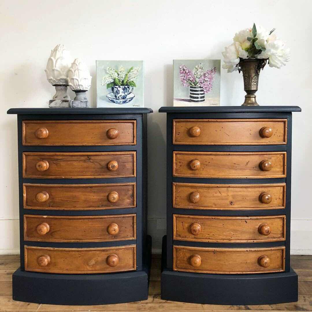 ” Fusion Mineral Paint Midnight Blue Drawers lilyfield life 