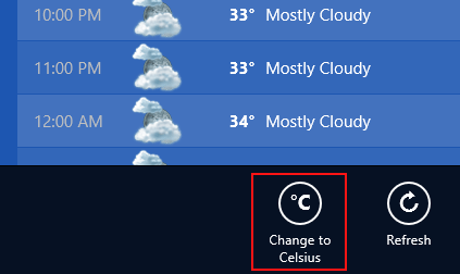 Windows 8, Windows 8.1, aplicación meteorológica, pronóstico, ubicaciones