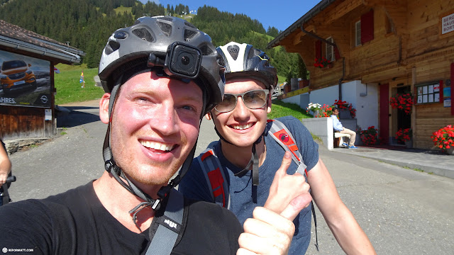 making new friends on the First Mountain in Grindelwald, Switzerland 