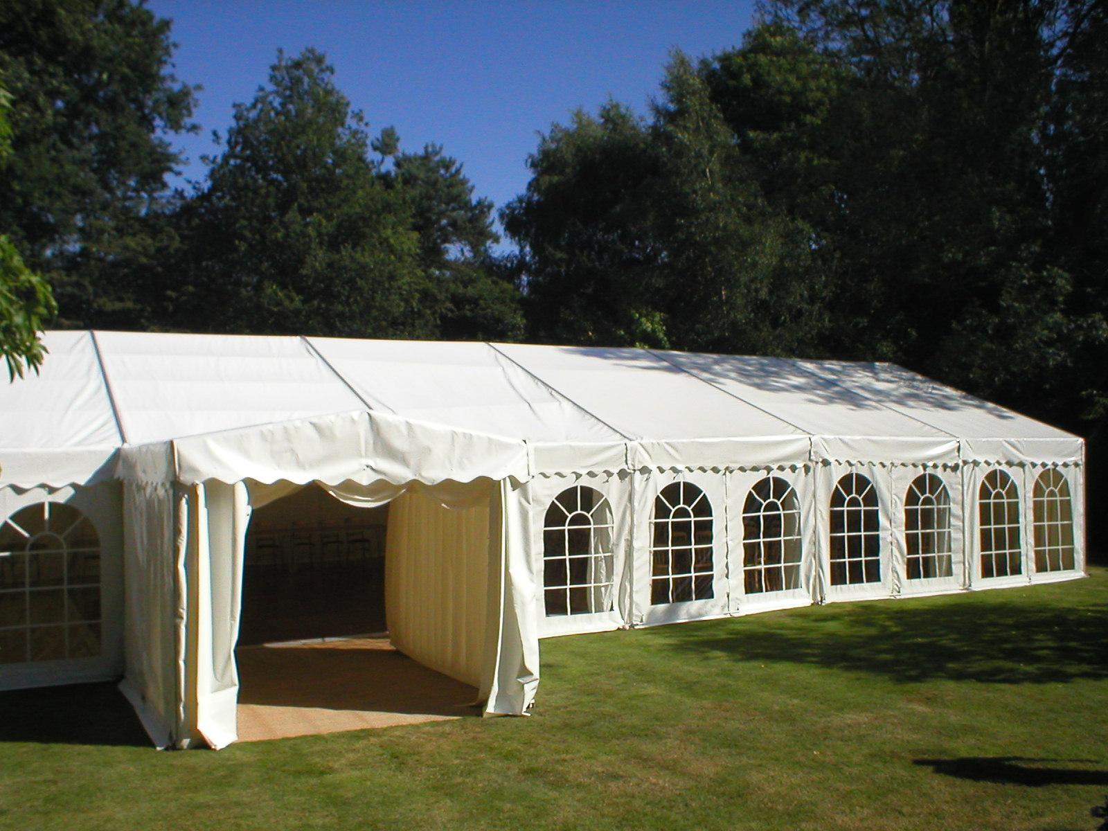 Marquee tents are often used