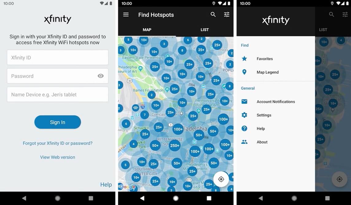 Puntos de acceso Wi-Fi de Xfinity