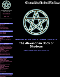 Cover of Sekhet Sophia's Book The Alexandrian Book Of Shadows