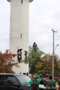 Water tower back hoe work