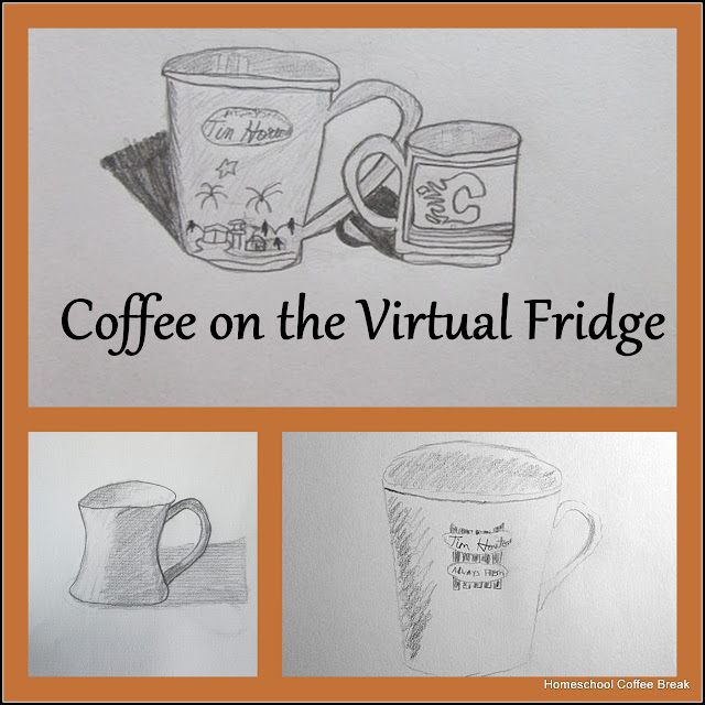 Coffee on the Virtual Fridge, an art link-up hosted by Homeschool Coffee Break @ kympossibleblog.blogspot.com #VirtualFridge