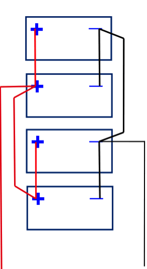 4 Battery array