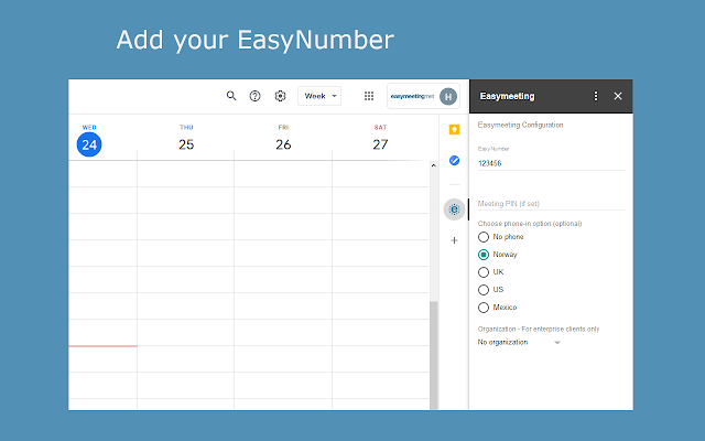 Screenshot of Easymeeting