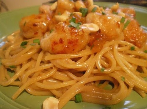 Click Here for Recipe: Mango Pineapple Chicken with Honey Peanut Noodles