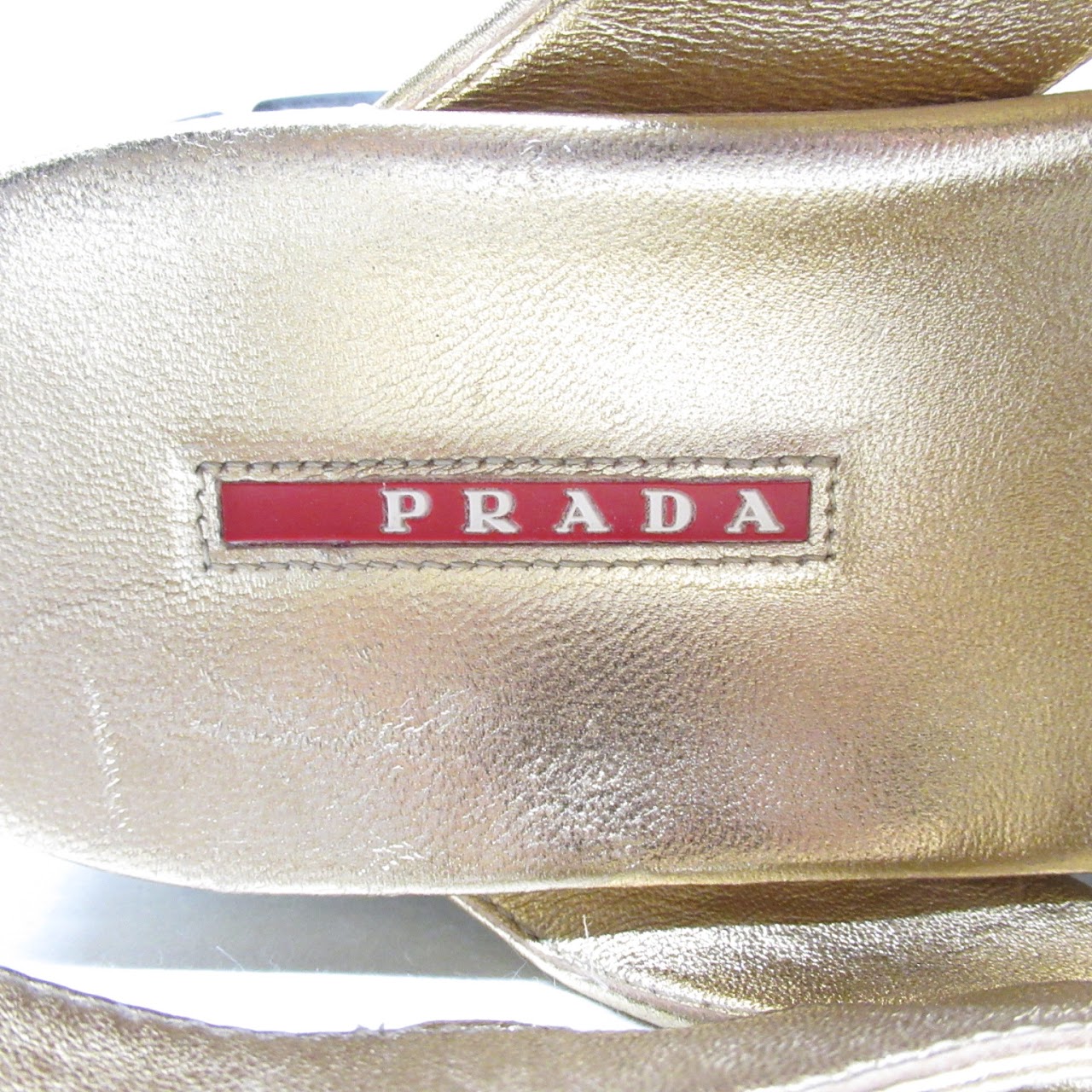 Prada Sport Gold Sandals