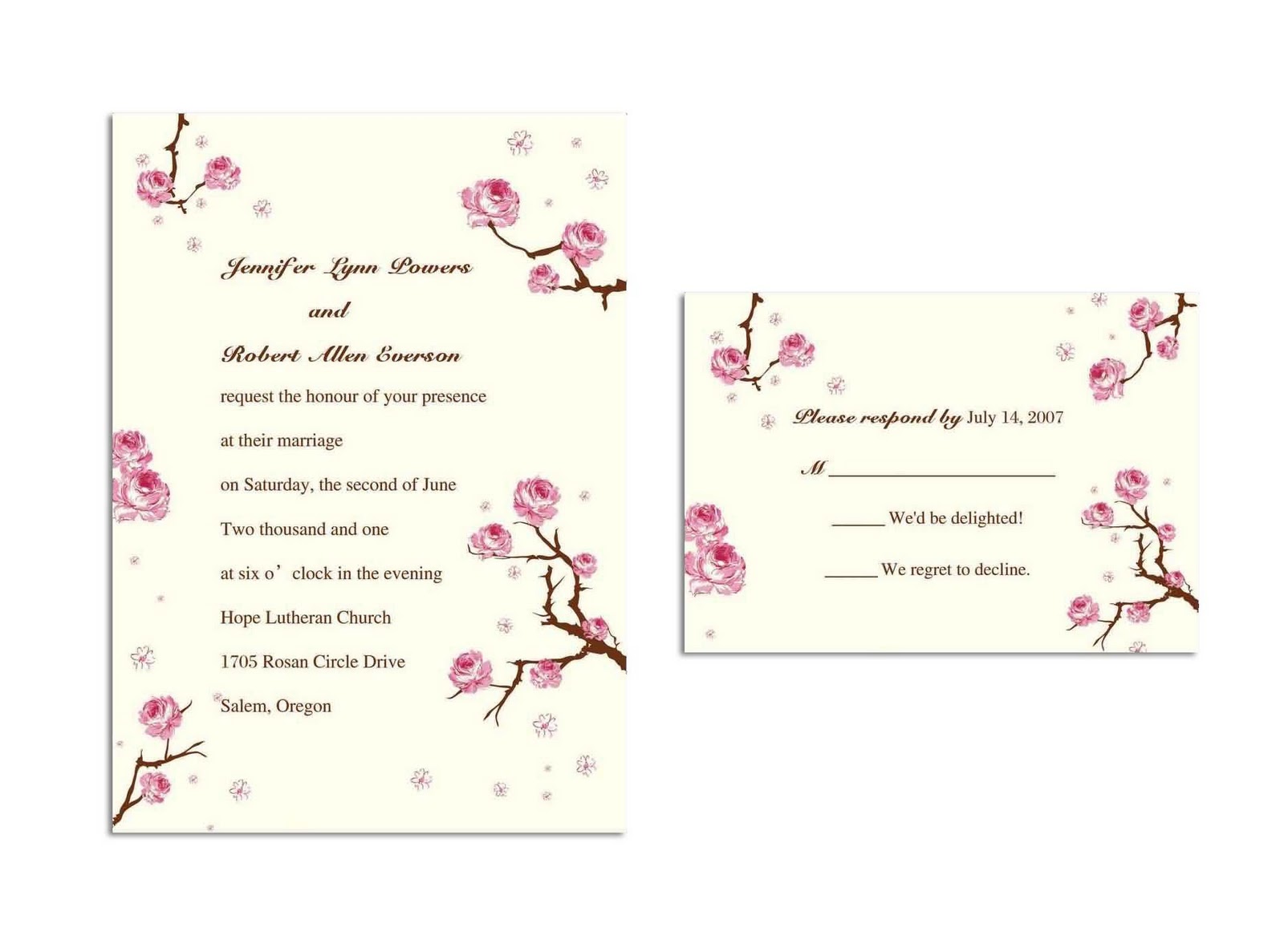 Love Plum Wedding Invitations