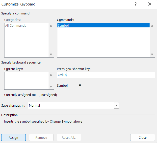 Four X cross ✗ choices in Word, Excel, PowerPoint and Outlook