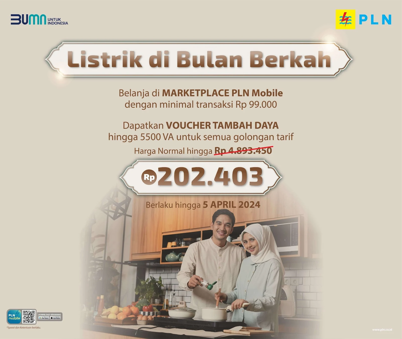 PLN berikan Program Berkah Listrik dibulan Ramadhan. Sabtu