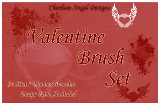 Valentine Brush Set by Cheshire-Angel