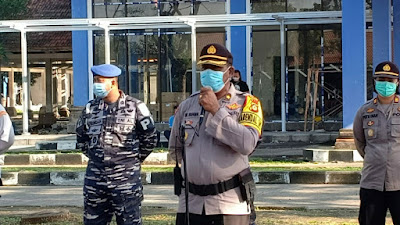 Gelar Apel Bersama di Terminal Tipe A Mengwi, Diikuti Puluhan Personil Polres Badung 