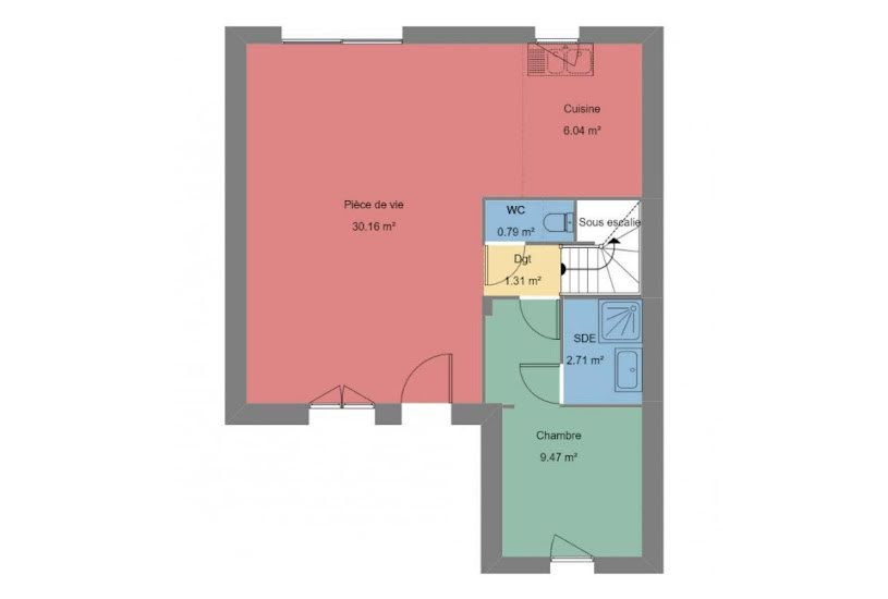  Vente Terrain + Maison - Terrain : 221m² - Maison : 93m² à Le Loroux-Bottereau (44430) 