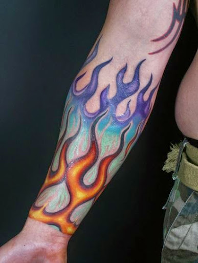 Blue Flame Tattoos