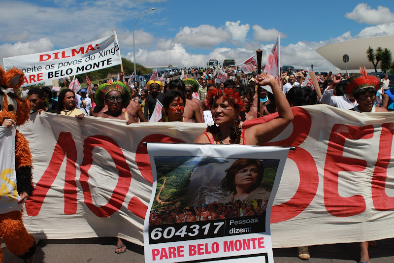 Amazon Watch Hundreds Protest Against The Belo Monte Dam 