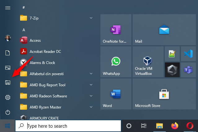 วิธีเปิด File Explorer ใน Windows 10 โดยใช้ปุ่ม Start Menu