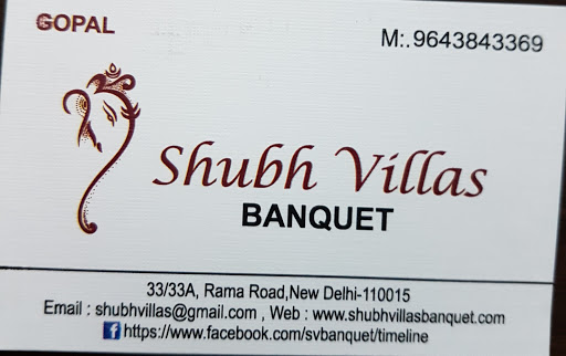 Shubh Villas Banquet, 33, Rama Road, Block C, Najafgarh Road Industrial Area, New Delhi, Delhi 110008, India, Wedding_Venue, state UP