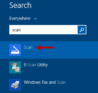 Scansione, App, Windows 8.1, documenti, immagini, impostazioni